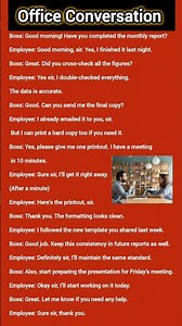 Boss & Employee English Dialogue | Daily Office English