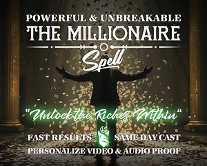 UNBREAKABLE MILLIONAIRE SPELL - Instant Money Spell, Wealth Spell, Become Rich Spell, Potent Money Spell, Same Day Cast, Fast Casting Spell - Etsy