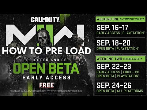 How to Pre Load Modern Warfare 2 OPEN BETA on Xbox/PC & PlayStation