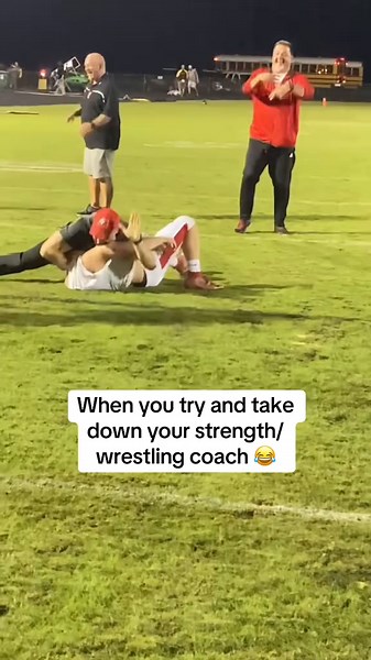 Wrestling Coach Turns the Tables Humorously