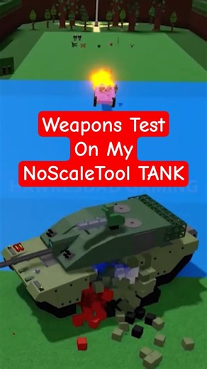 Roblox Build a Boat for Treasure Weapons Spring Shell Test on my No Scale Tool Tank #babft #roblox