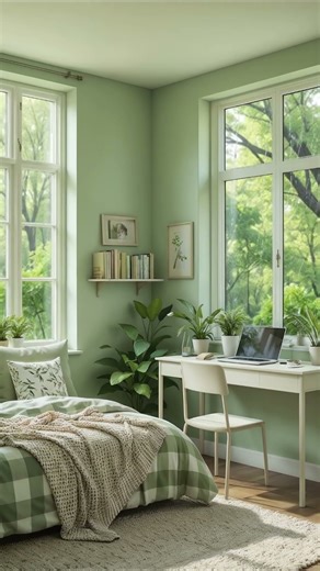 Would you like to stay in this Cozy Bedroom with Greenery Views with the relax music?