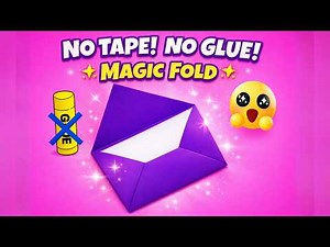 DIY Origami Envelope ✉️ | Easy No‑Glue No‑Tape Paper Craft | Simple Folding Tutorial