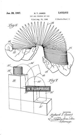 The story behind the invention of the famous Slinky spring #Slinky #ToyHistory #DidYouKnow #shorts