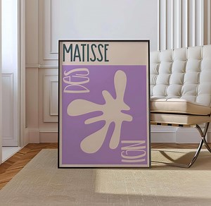 Matisse Floral Print Matisse Print Berggruen and Cie Purple Danish Pastel Decor Matisse Aesthetic Leaf Papiers Decoupes Matisse Cut Outs - Etsy