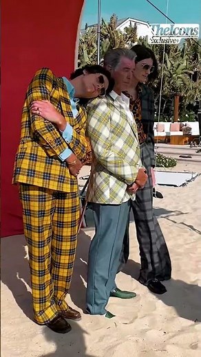 Pierce Brosnan and his model sons, Dylan and Paris, stun in a 2025 "Father & Son" #piercebrosnan