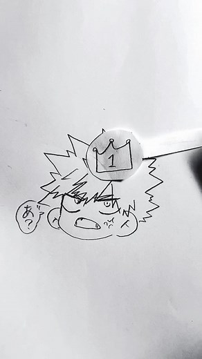 ヒロアカの爆豪勝己イラスト作成