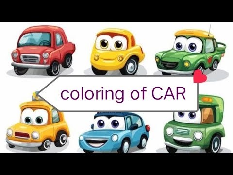 Coloring of car , colourfull car