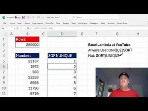 UNIQUE-SORT, not SORT-UNIQUE: Killer Array Formula Trick That Everyone Should Know. EMT 1861