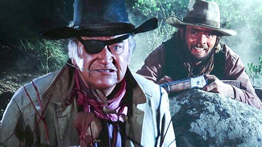 Hawk's men attack Rooster and his gang Rooster Cogburn (1975)