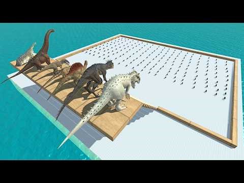 Can Dinosaurs Break the Defensive Formation of 200 Buffalos? - Animal Revolt Battle Simulator