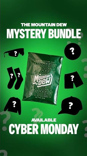 Get a mystery gift, plus an 18 variety pack of Mountain Dew & Baja Blast! Dec. 1st on TikTok Shop!