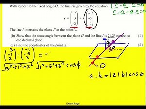 AS FM Edexcel Sample core pure q2 vectors (Further Maths AS Level)