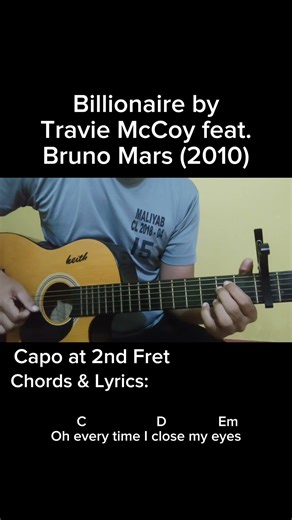 Billionaire by Travie McCoy feat. Bruno Mars (2010) guitar chords #billionaire #guitarchords