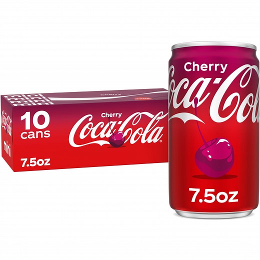 Coca-Cola Soda Pop Fridge Pack Mini Cans, 7.5 fl oz, 10 pack