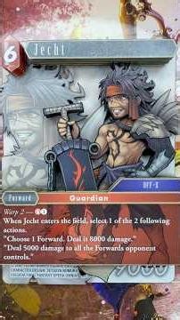 A 3D Shadowbox Card of Jecht from Final Fantasy X (Dissidia Opera Omnia version.)
