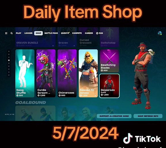 Fortnite Daily Item Shop Update May 7th, 2024 Featuring Graven Bundle & Goalbound Bundles
