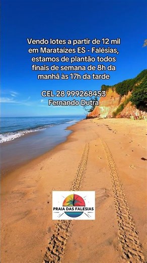 Vendo lotes a partir de 12 mil em Marataízes ES - Falésias CEL 28 999268453 Fernando Dutra #lotes