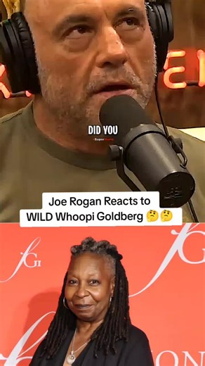 Joe Rogan Reacts to WILD Whoopi Goldberg 🤔🤔 #JoeRogan #JoeRoganPodcast #JRE #WhoopiGoldberg