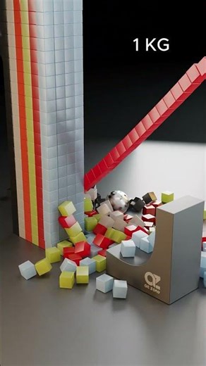 Heavy Steel Ball vs Cube Wall 💥 #oddly satisfying