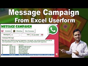 How to send whatsapp messages from excel using vba | Move Button on Selection of Listbox