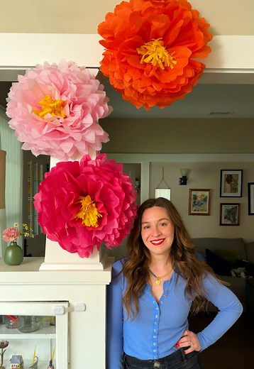 DIY Giant Tissue Paper Flowers for Budget-Friendly Party Decor