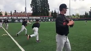 Day one and already in sync. | Oregon State Baseball