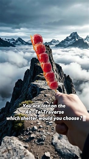 You are lost on the Ao-Tai Traverse,which shelter would you choose?#aiasmr #asmrvideo #satifying #chooseone #oddlysatisfyingvideo