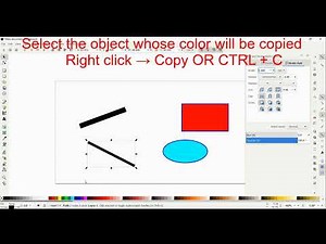 Make two objects same color in Inkscape