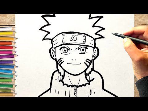 Tuto dessin manga Naruto facile, comment dessiner Naruto shippuden etape par etape