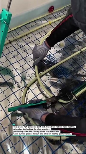 Perfect PEX Pipe Bending for Radiant Floor Heating #RadiantHeat #PEXPipe #USABuild