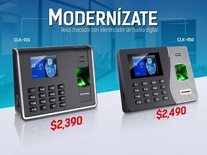 Gestiona la entrada y salida de tu personal de la manera más sencilla, segura y moderna con un reloj checador de huella digital. ¡Desde $2,390! → bit.ly/2UcL7Lw | Steren México