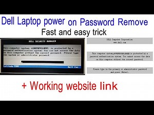 Dell Laptop Power on password Reset just in 2mints. Dell laptop system Bios password bypass.