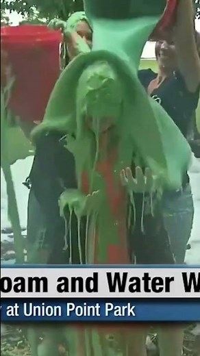 Female News Reporter Slimed and Pied in the Face Live on TV