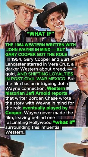 THE 1954 WESTERN WRITTEN WITH JOHN WAYNE IN MIND — BUT GARY COOPER GOT THE ROLE 🤠 #shorts