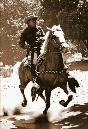 Roy Rogers and Trigger riding through the west ❤ Roy's quote, “If it wasn't for Trigger, there would be no Roy Rogers. ' ' '#royrogers #western #cowboy #fblifestyle | Stable Express