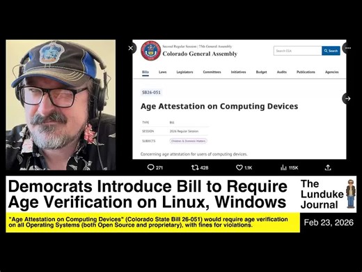【中文配音】民主党提出法案要求在Linux和Windows上进行年龄验证