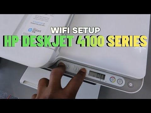 How to Setup/Connect HP Deskjet 4100 Series To WIFI With Phone and Computer !!