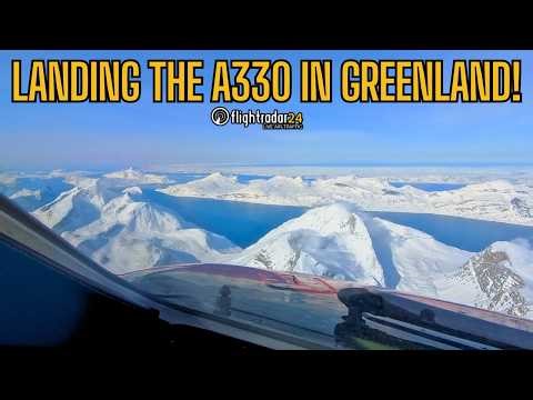 Stunning A330-800 landing into Nuuk, Greenland