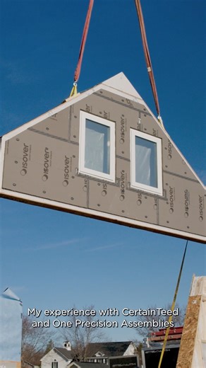 Fast. Precise. Watertight. Insulated. Code-compliant. From design to install, ONE PRECISION ASSEMBLIES™ lets you deliver energy-efficient homes significantly faster. Shrink construction time without sacrificing quality. Our panelized building system offers more customization than many other offsite construction methods, so you can apply it to ADUs, duplexes, luxury homes, and more. Build year-round with less risk and more control. | CertainTeed