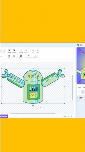 Creating a Robot Sprite Animation #scratch #shorts #animation #coding #timelapse