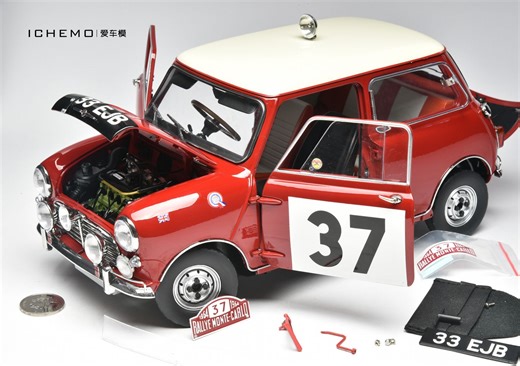 小迷你但大比例！太阳星 1:12 合金全开 Mini Cooper S 拉力首胜赛车模型