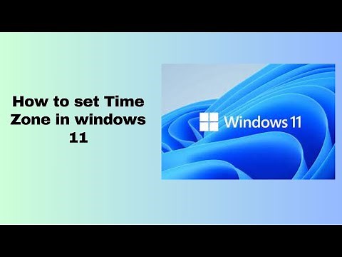 How to set Time Zone in windows 11