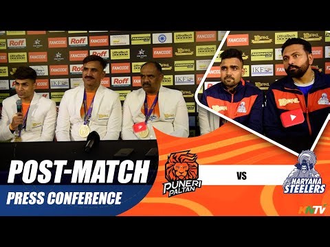 PKL 10 Final Puneri Paltan vs Haryana Steelers Press Conference ft-Jaideep & Aslam Inamdar
