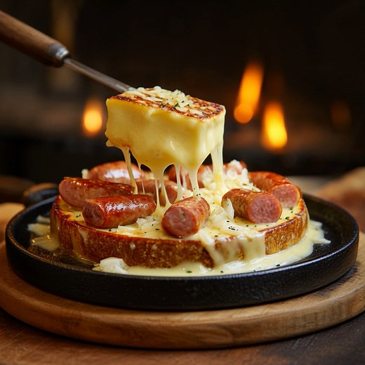 22K views · 75 reactions | Raclette avec saucisses Ingrédients : 800g de fromage à raclette 8-10 saucisses de bœuf ou de dinde 1kg de pommes de terre Cornichons Oignons au vinaigre Poivre noir moulu Salade verte (optionnel) | Vos Recettes De Cuisine | Facebook