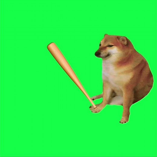 doge bonking green screen