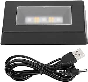 GLOGLOW LED Light Display Base, Color Changing Stand with USB for Crystal Statues Jewelry Art Glass Multicolor Round Lighted Base