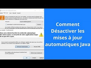 Comment Désactiver les mises à jour automatiques Java - Windows toutes versions