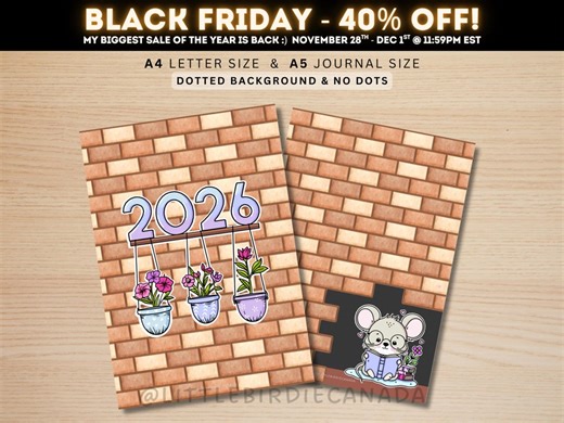 2026 Cover Page - COLOUR - 2026 Journal Page - PRINTABLE Title Page - 2026 Planner Cover - Printable Cover Page - A5 & A4 Size - Etsy Australia