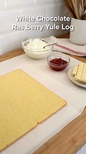 50K views · 89 reactions | White Chocolate Raspberry Yule Log Elegant...